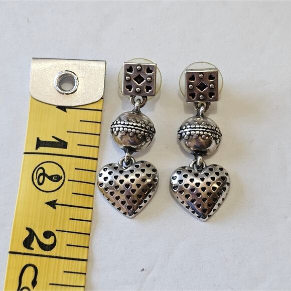Brighton post dangle heart Chandelier Earrings - Picture 4 of 5